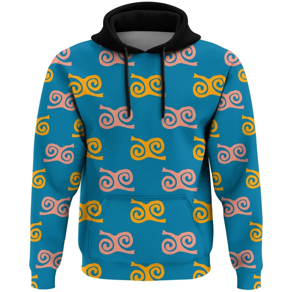 Kwatakye Atiko Adinkra Hoodie, African Hoodie For Men Women