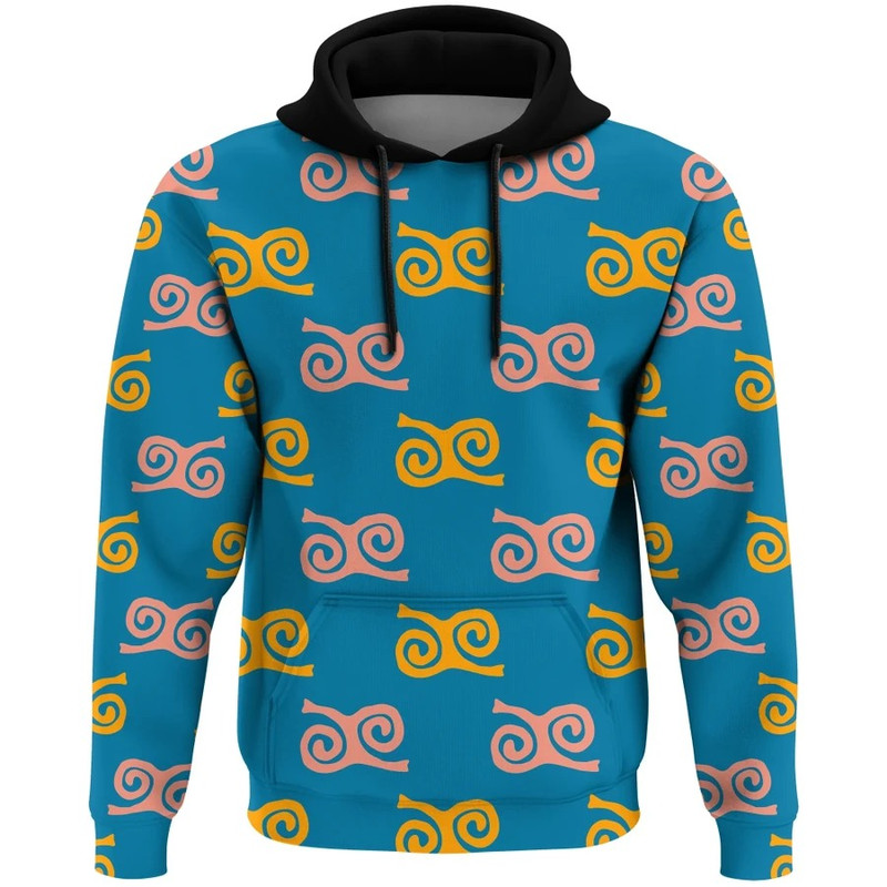 Kwatakye Atiko Adinkra Hoodie, African Hoodie For Men Women