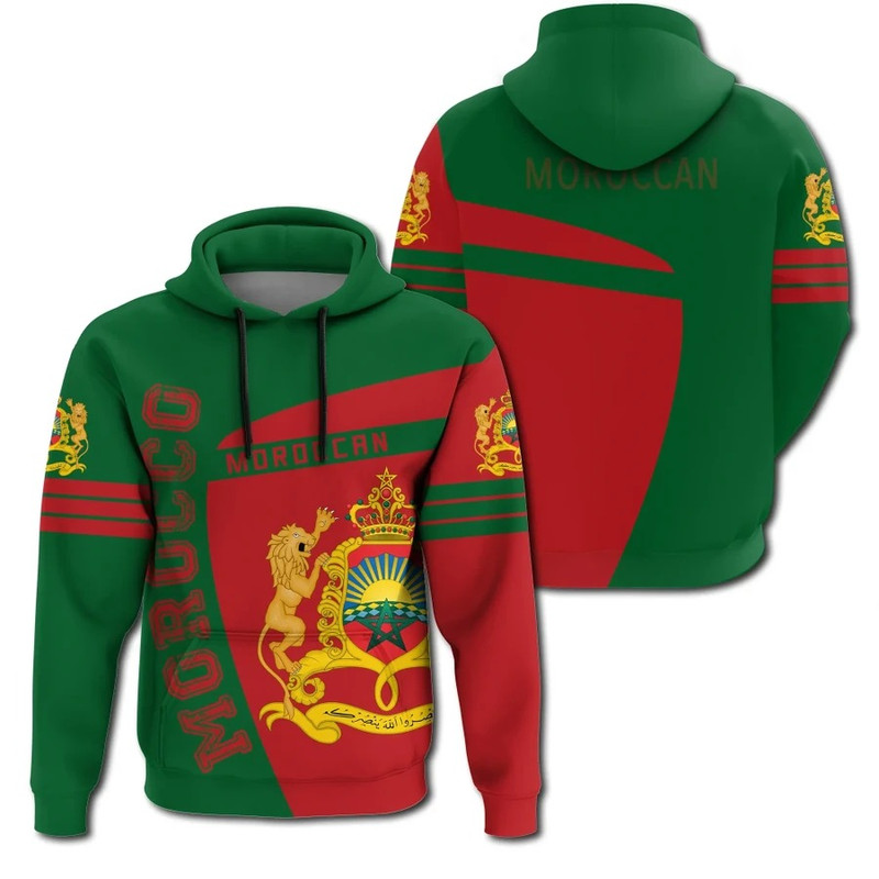 Morocco Hoodie Sport Premium, African Hoodie For Men Women