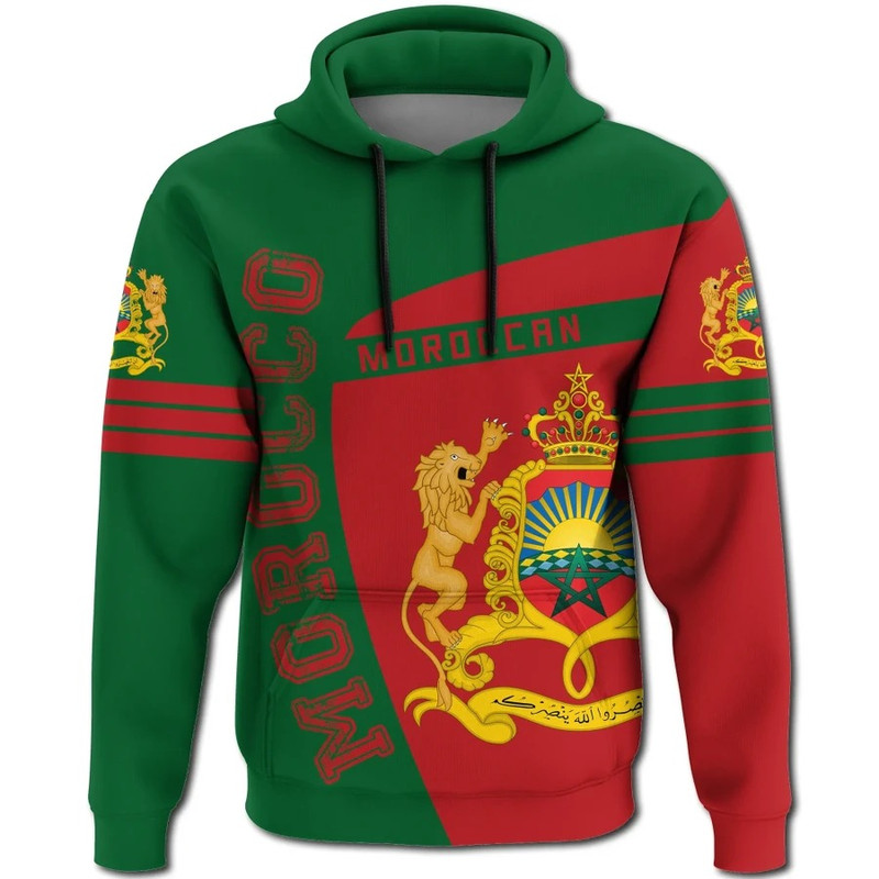 Morocco Hoodie Sport Premium, African Hoodie For Men Women