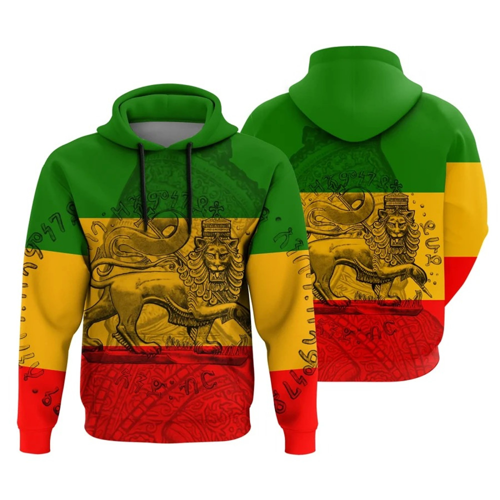 Lion Of Judah King Of Ethiopia Hoodie, African Hoodie For Men Women