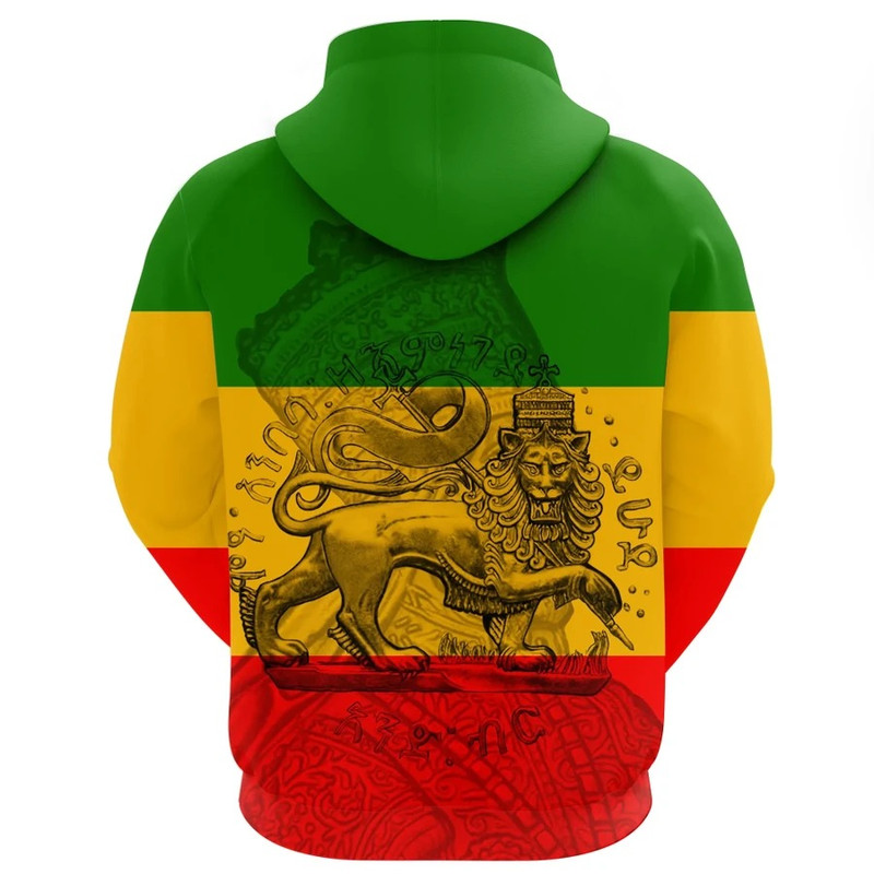 Lion Of Judah King Of Ethiopia Hoodie, African Hoodie For Men Women