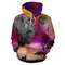 Africa Landscape Galaxy Red Lion Woman Hoodie, African Hoodie For Men Women