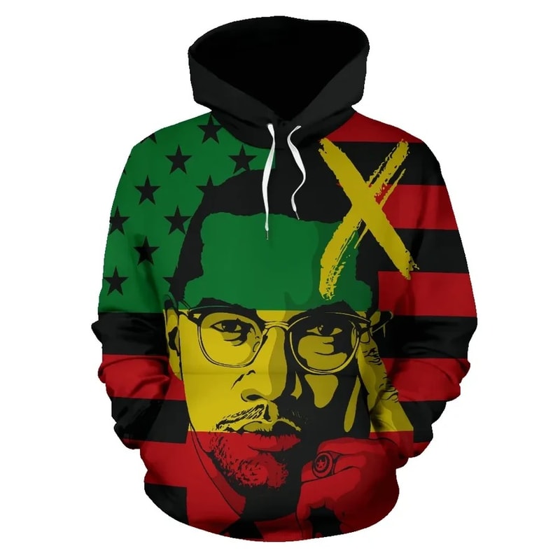 Malcolm X Freedom Fighter Hoodie, African Hoodie For Men Women