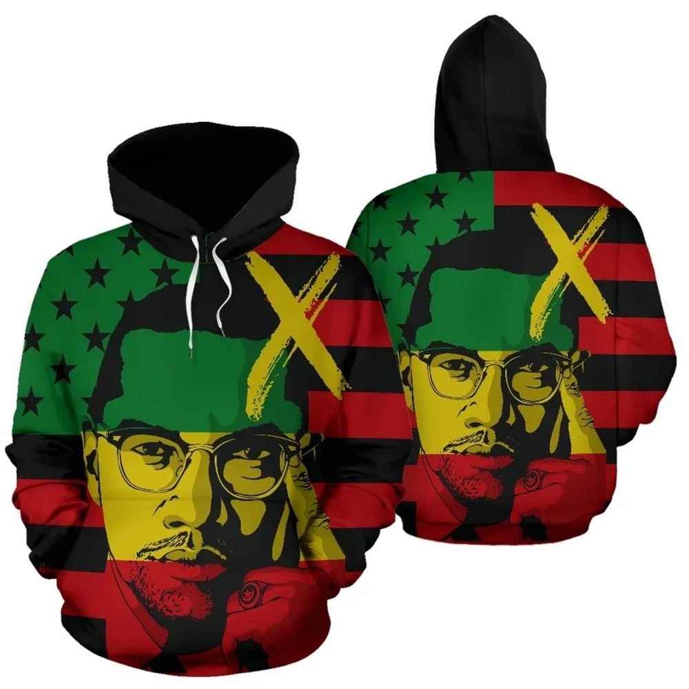 Malcolm X Freedom Fighter Hoodie, African Hoodie For Men Women