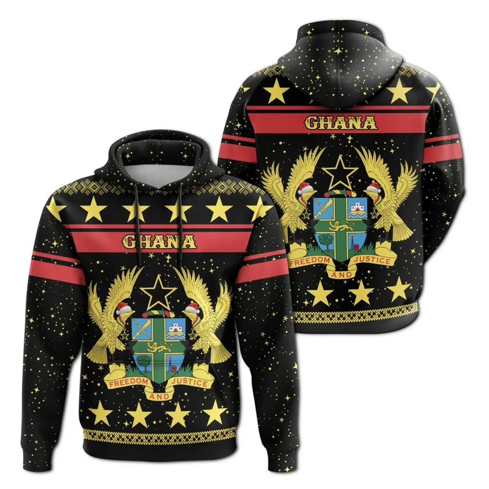Ghana Christmas Hoodie, African Hoodie For Men Women