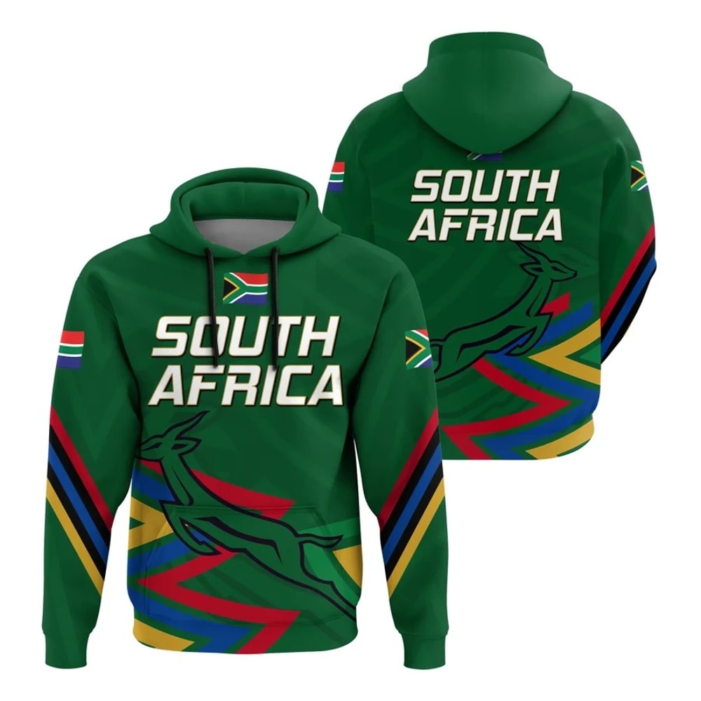 South Africa Jersey Springbok Hoodie - Orc Style, African Hoodie For Men Women