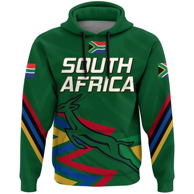 South Africa Jersey Springbok Hoodie - Orc Style, African Hoodie For Men Women