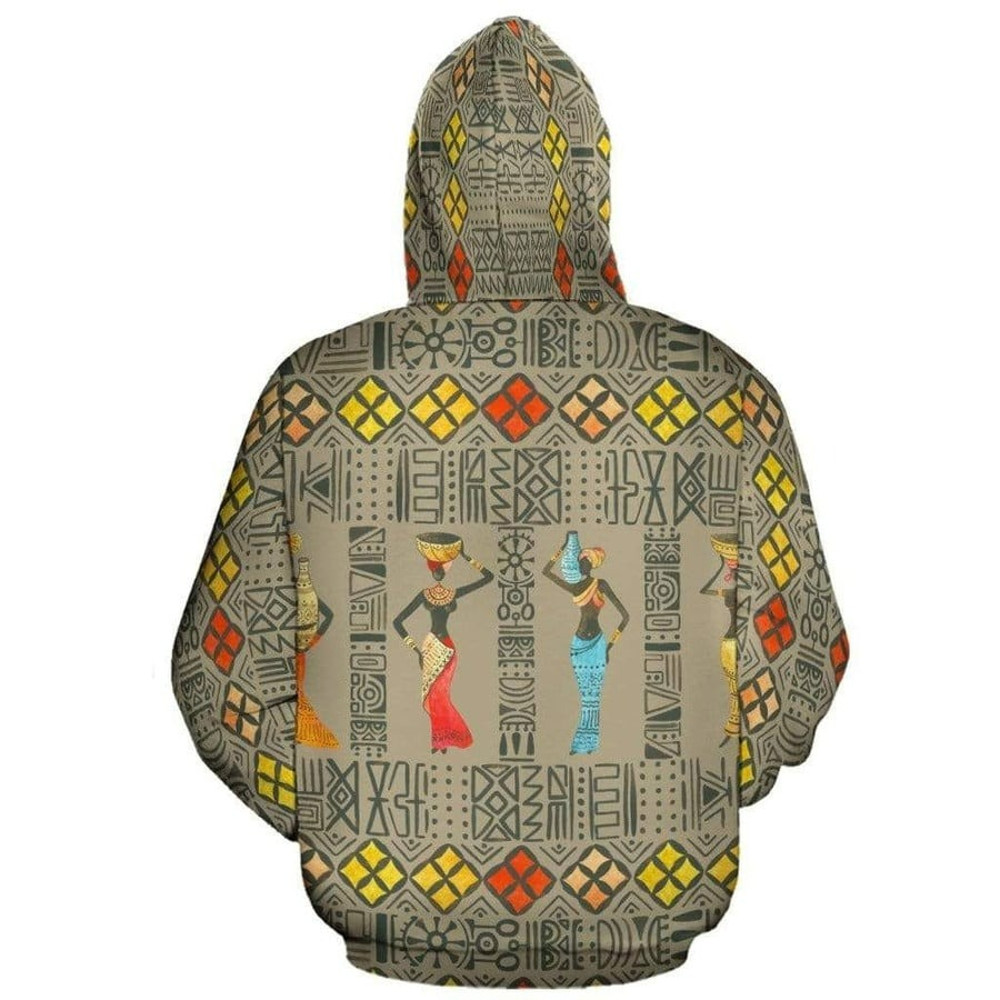 Woman Mudcloth Hoodie, African Hoodie For Men Women