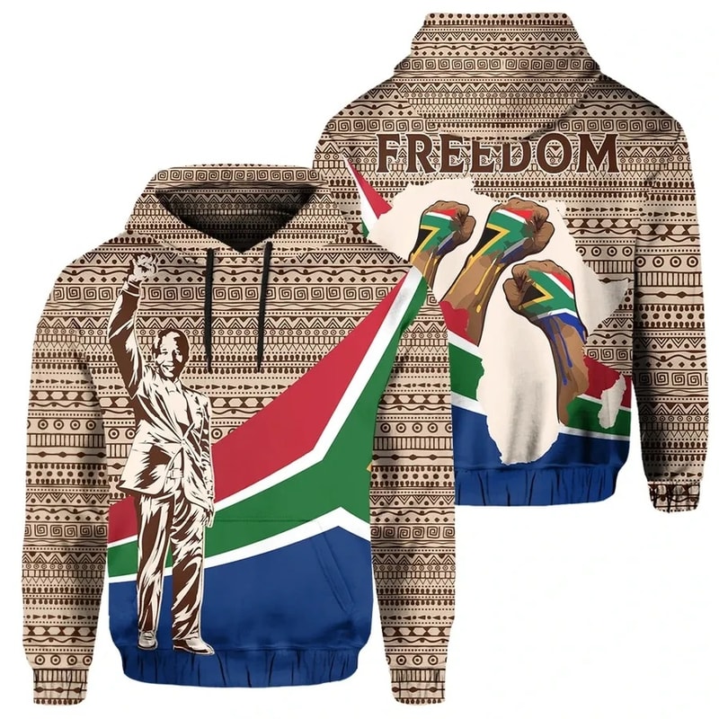 Nelson Mandela South Africa Flag Hoodie, African Hoodie For Men Women