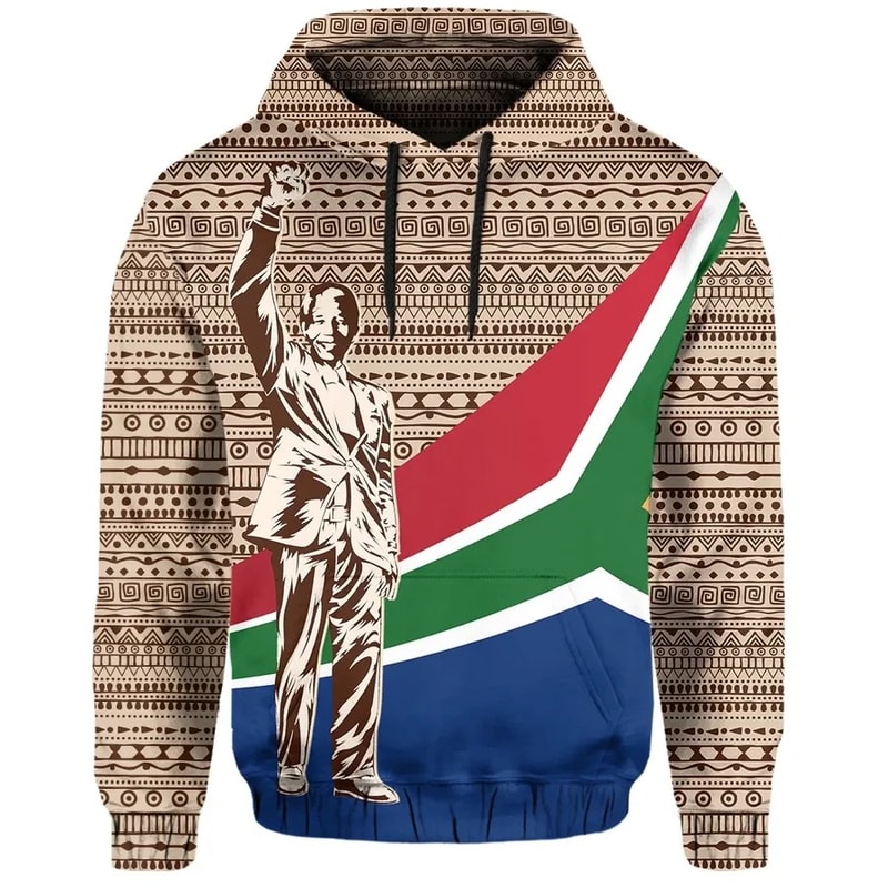 Nelson Mandela South Africa Flag Hoodie, African Hoodie For Men Women