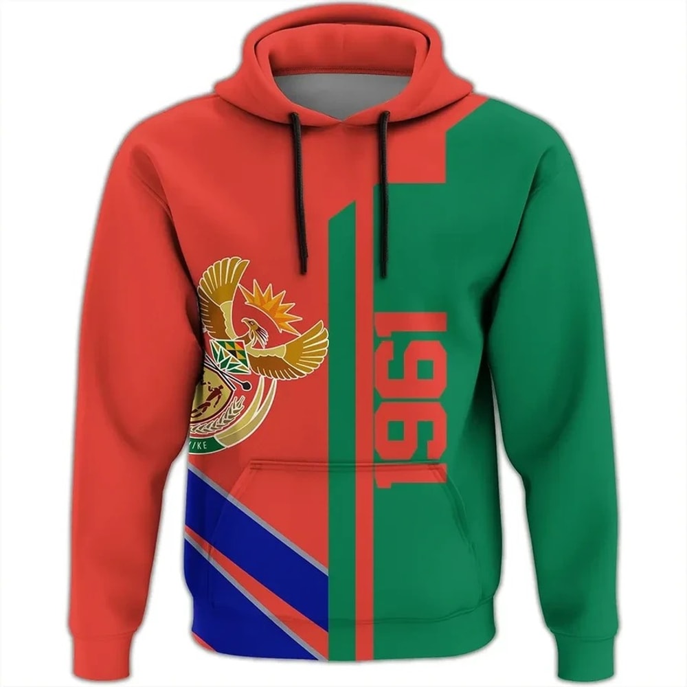 South Africa Half Concept Hoodie, African Hoodie For Men Women