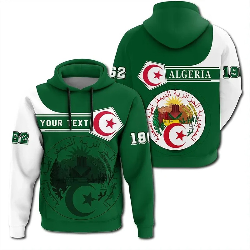 Algeria Hoodie Pentagon Style, African Hoodie For Men Women