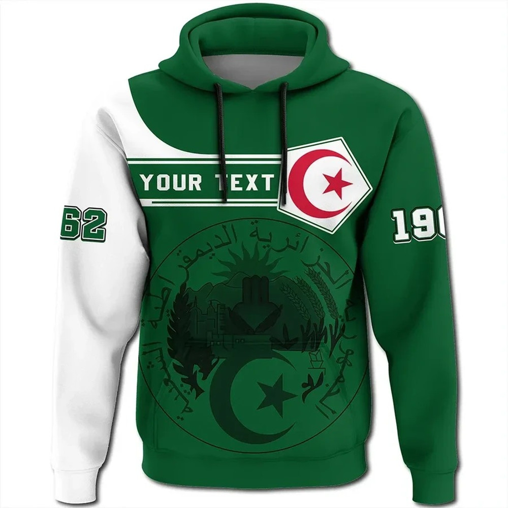 Algeria Hoodie Pentagon Style, African Hoodie For Men Women