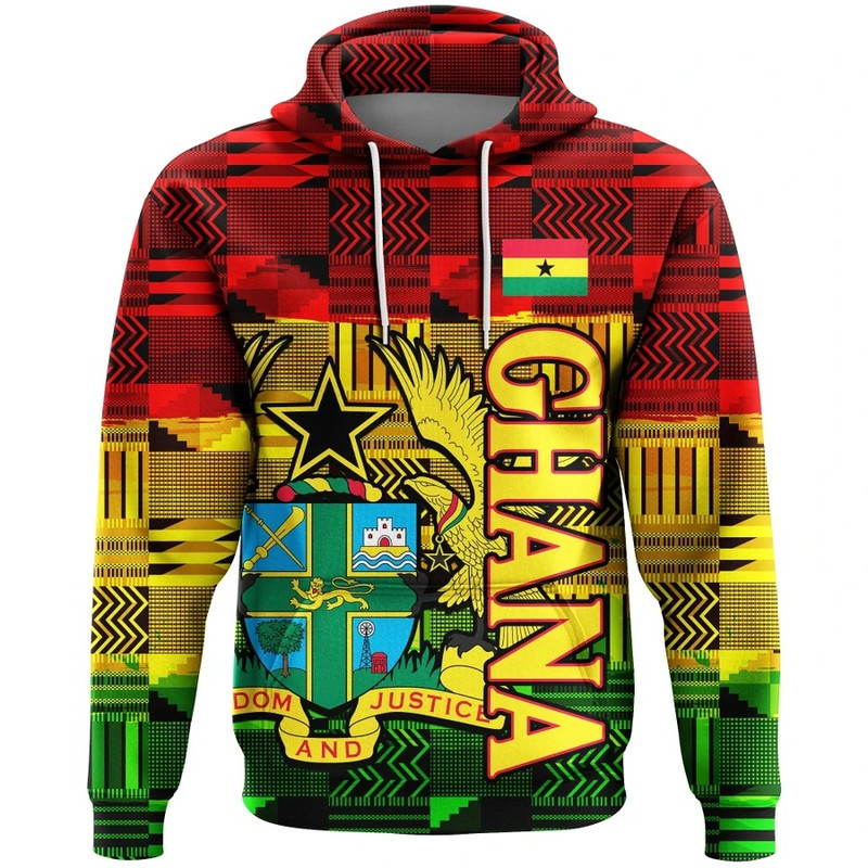 Ghana Kente Hoodie, African Hoodie For Men Women