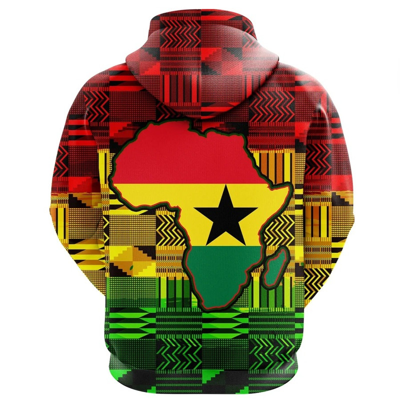 Ghana Kente Hoodie, African Hoodie For Men Women