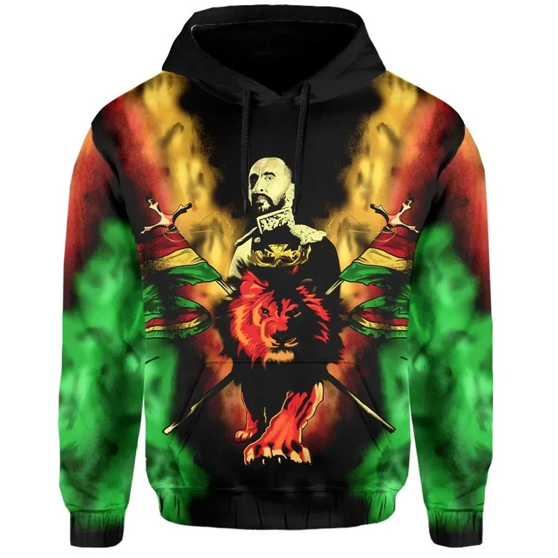 Africa Reggae Rastafarian King Flag Lion Hoodie, African Hoodie For Men Women