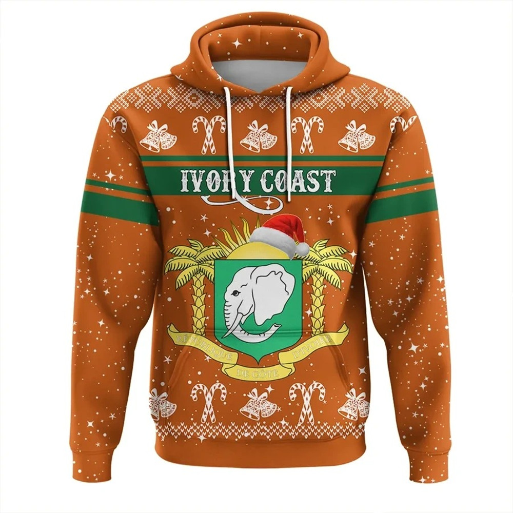 Ivory Coast Hoodie Christmas, African Hoodie For Men Women