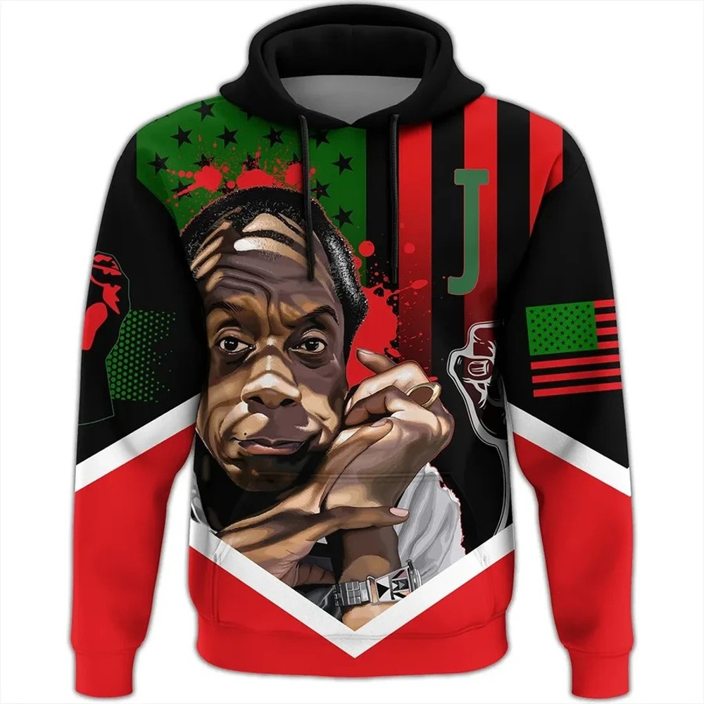 African American Flag James Baldwin Hoodie, African Hoodie For Men Women