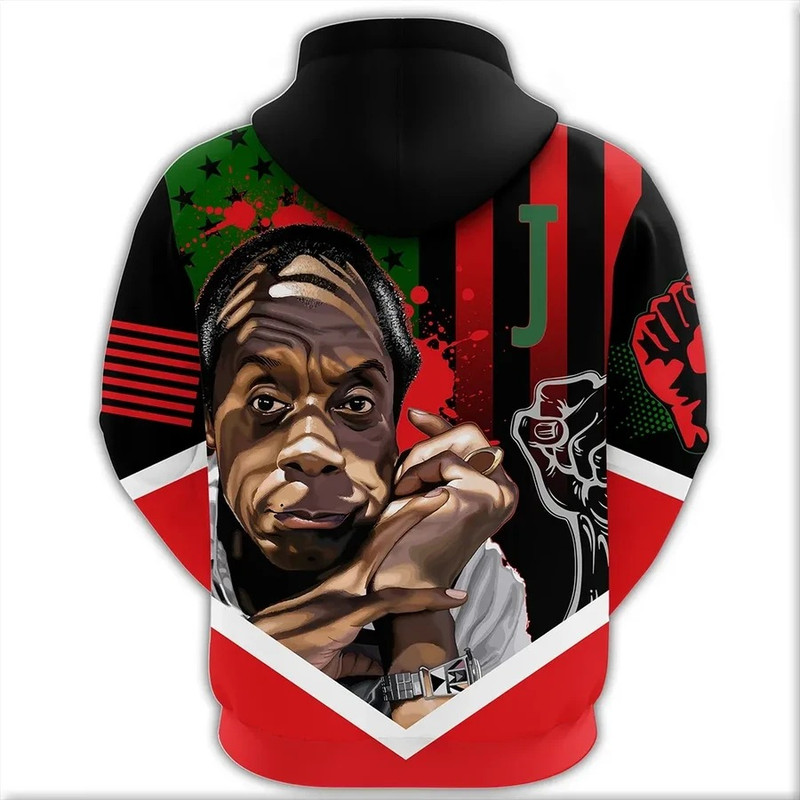 African American Flag James Baldwin Hoodie, African Hoodie For Men Women