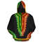 Printed Dashiki Half 3 Hoodie, African Hoodie For Men Women
