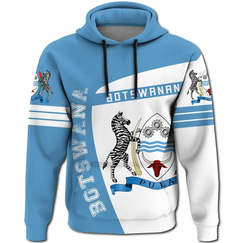 Botswana Hoodie Sport Premium, African Hoodie For Men Women
