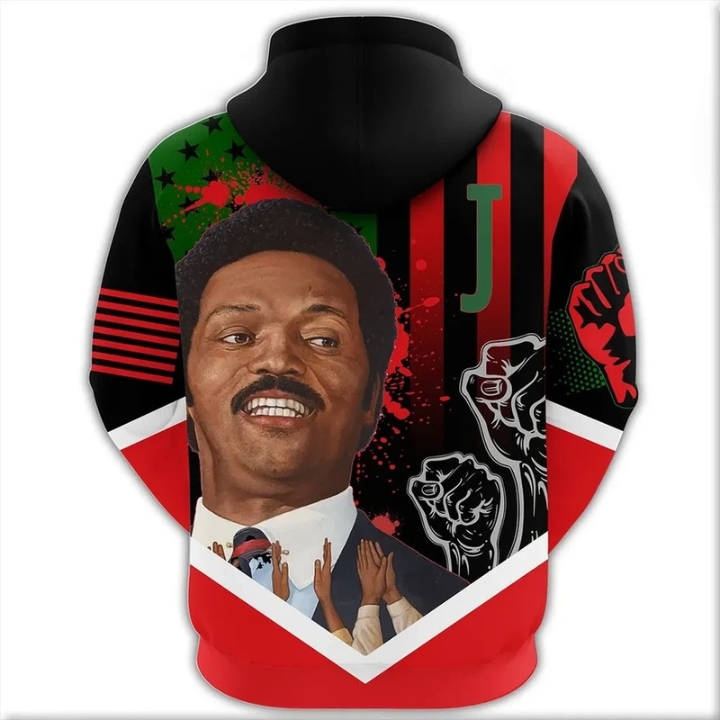 African American Flag Jesse Jackson Hoodie, African Hoodie For Men Women