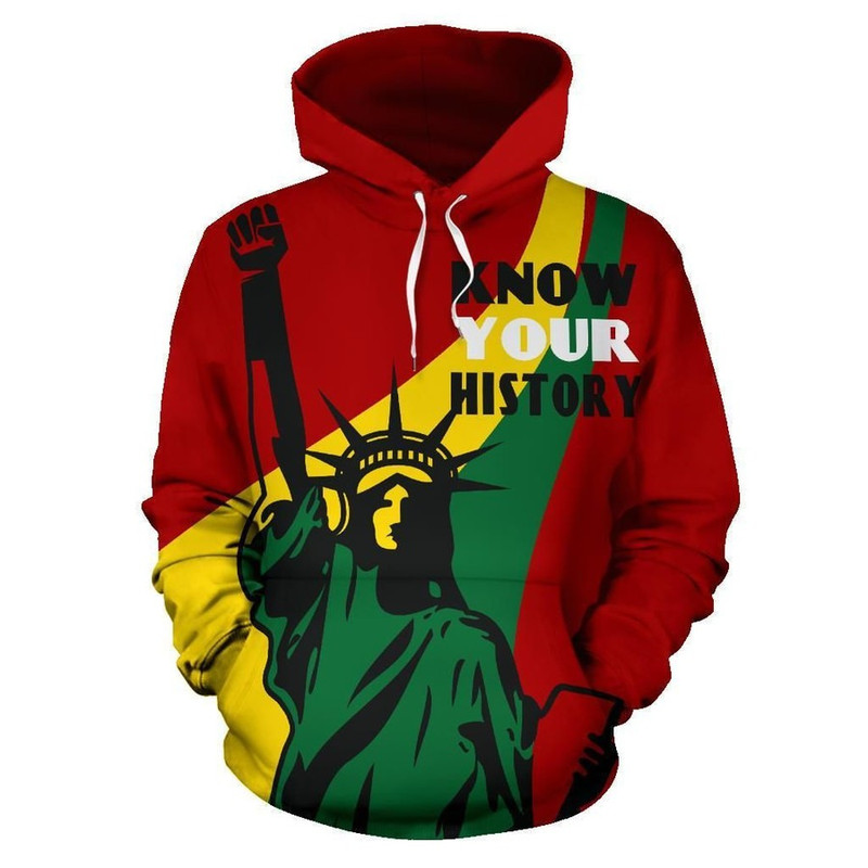 African-American Know Your History Hoodie, African Hoodie For Men Women
