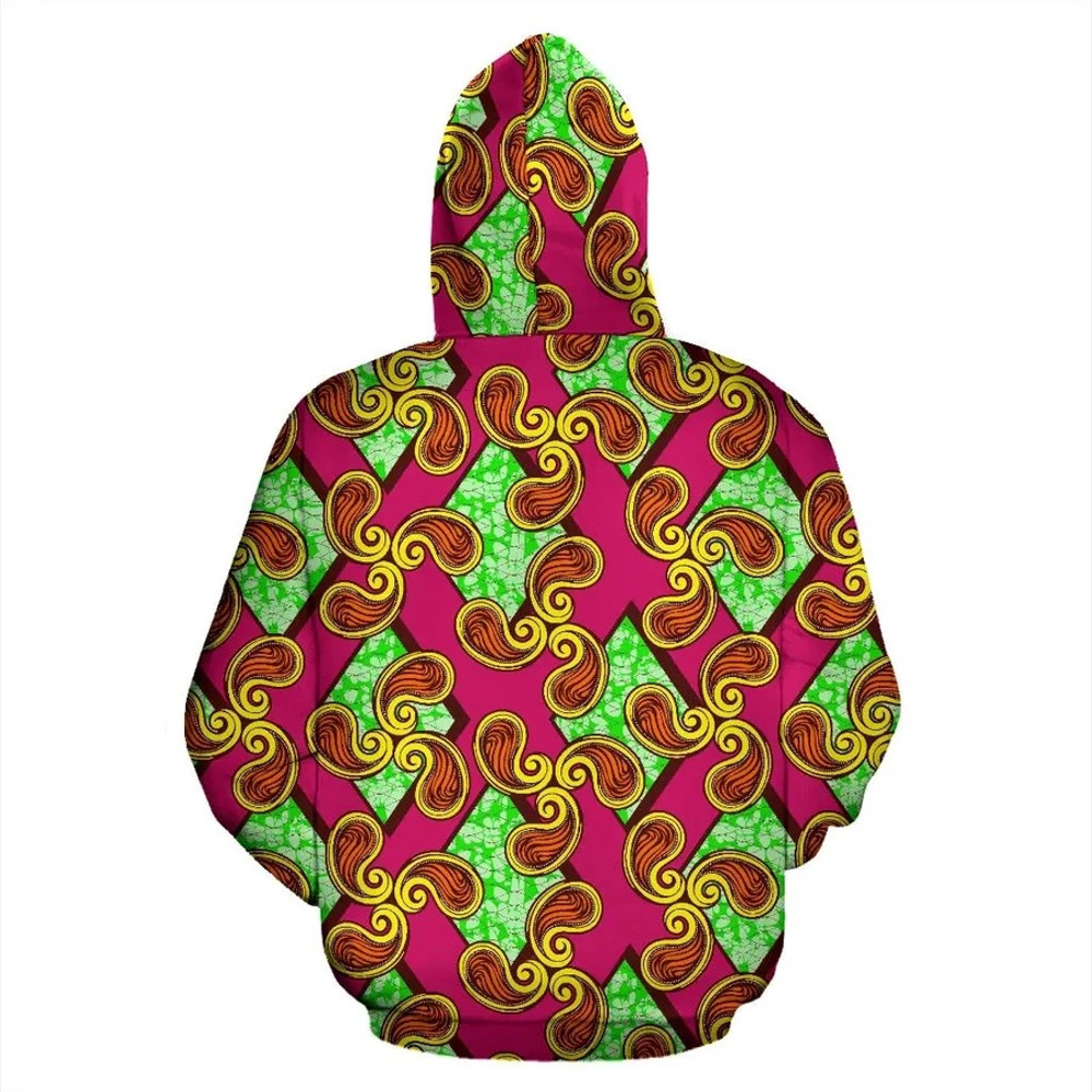 Ankara Chain Riddle Hoodie, African Hoodie For Men Women