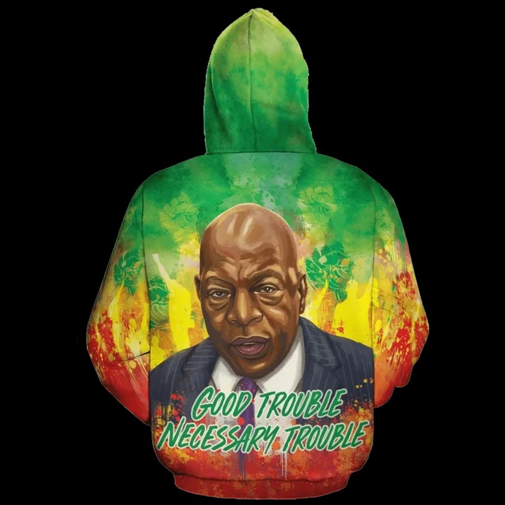 Good Trouble John Lewis Hoodie, African Hoodie For Men Women