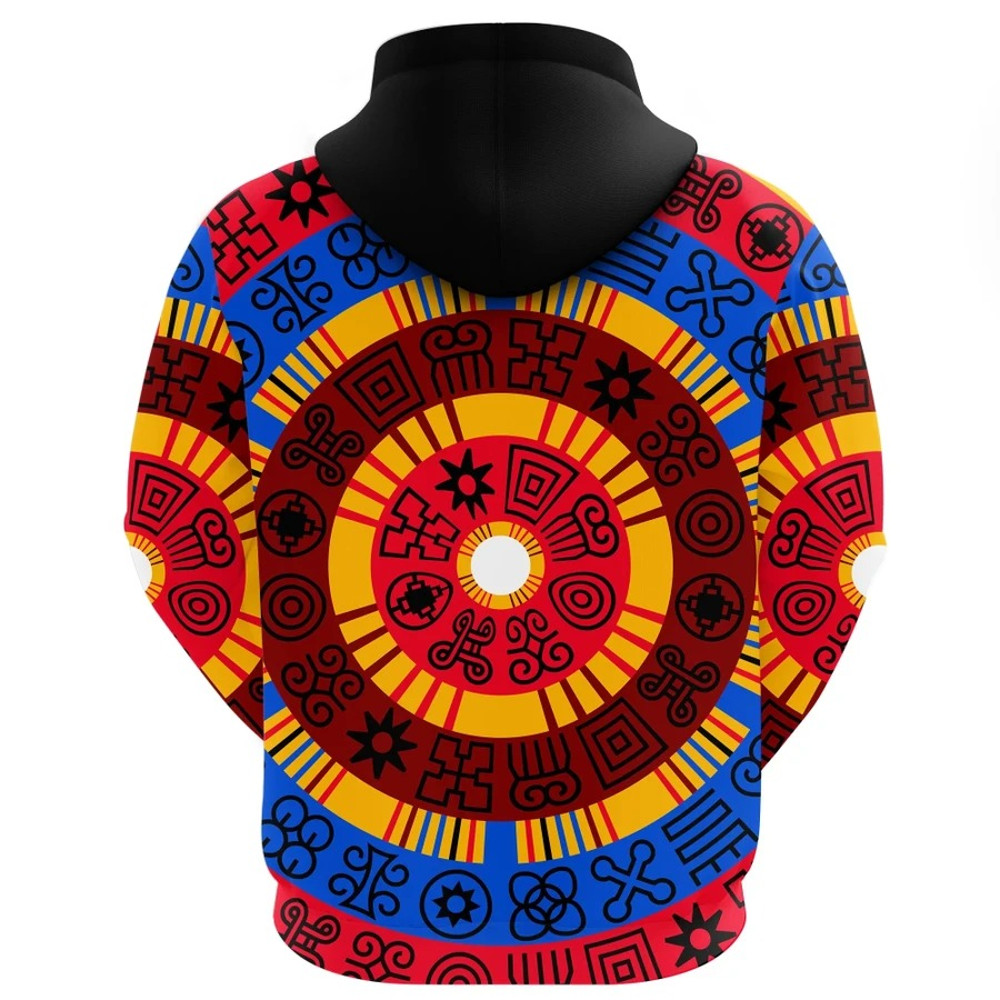 Circle Adinkra Hoodie, African Hoodie For Men Women