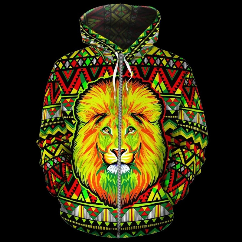 Neon Lion Africa Hoodie, African Hoodie For Men Women
