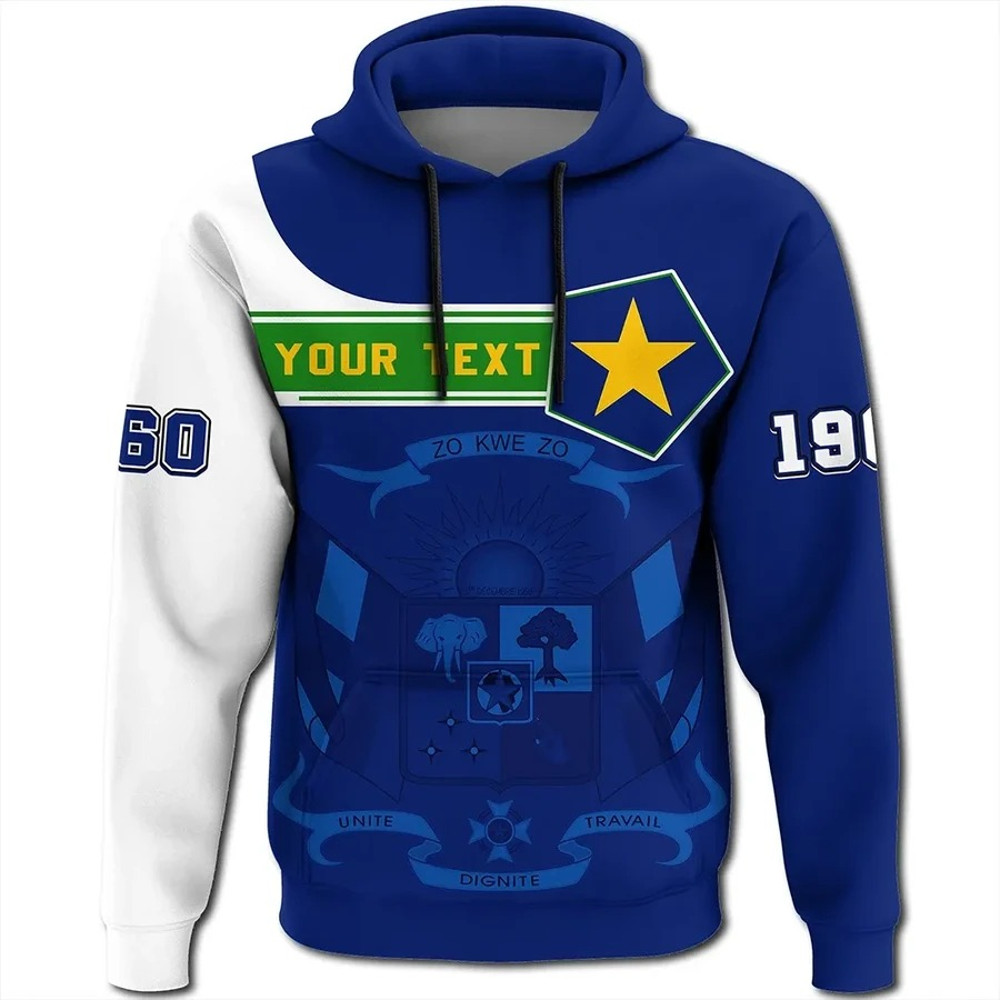 Central African Republic Hoodie Pentagon Style, African Hoodie For Men Women