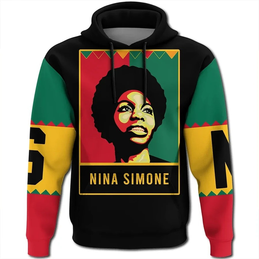 Nina Simone Black History Month Style Hoodie, African Hoodie For Men Women