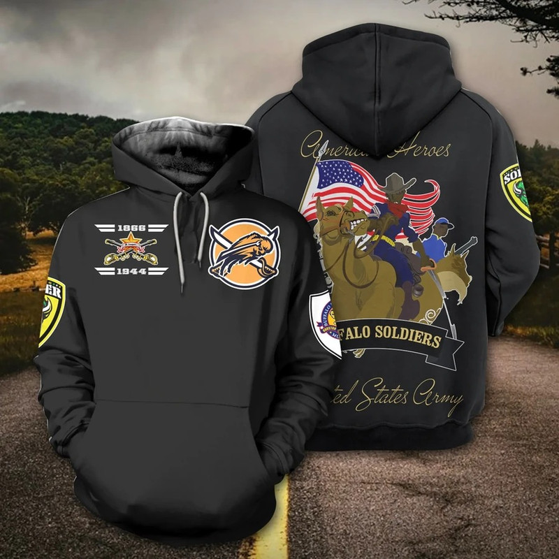 Buffalo Soldiers Great Hoodie, African Hoodie For Men Women