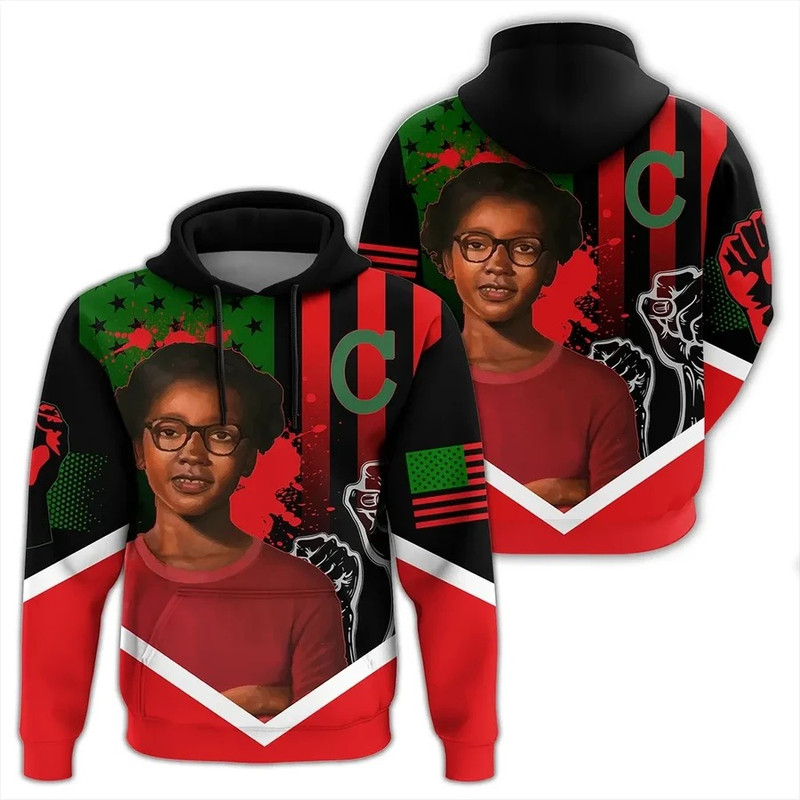 African American Flag Claudette Colvin Hoodie, African Hoodie For Men Women