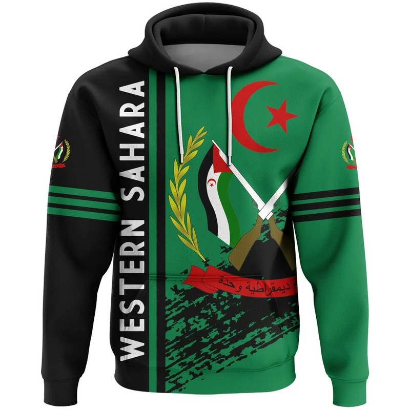 Western Sahara Quarter Style Hoodie, African Hoodie For Men Women