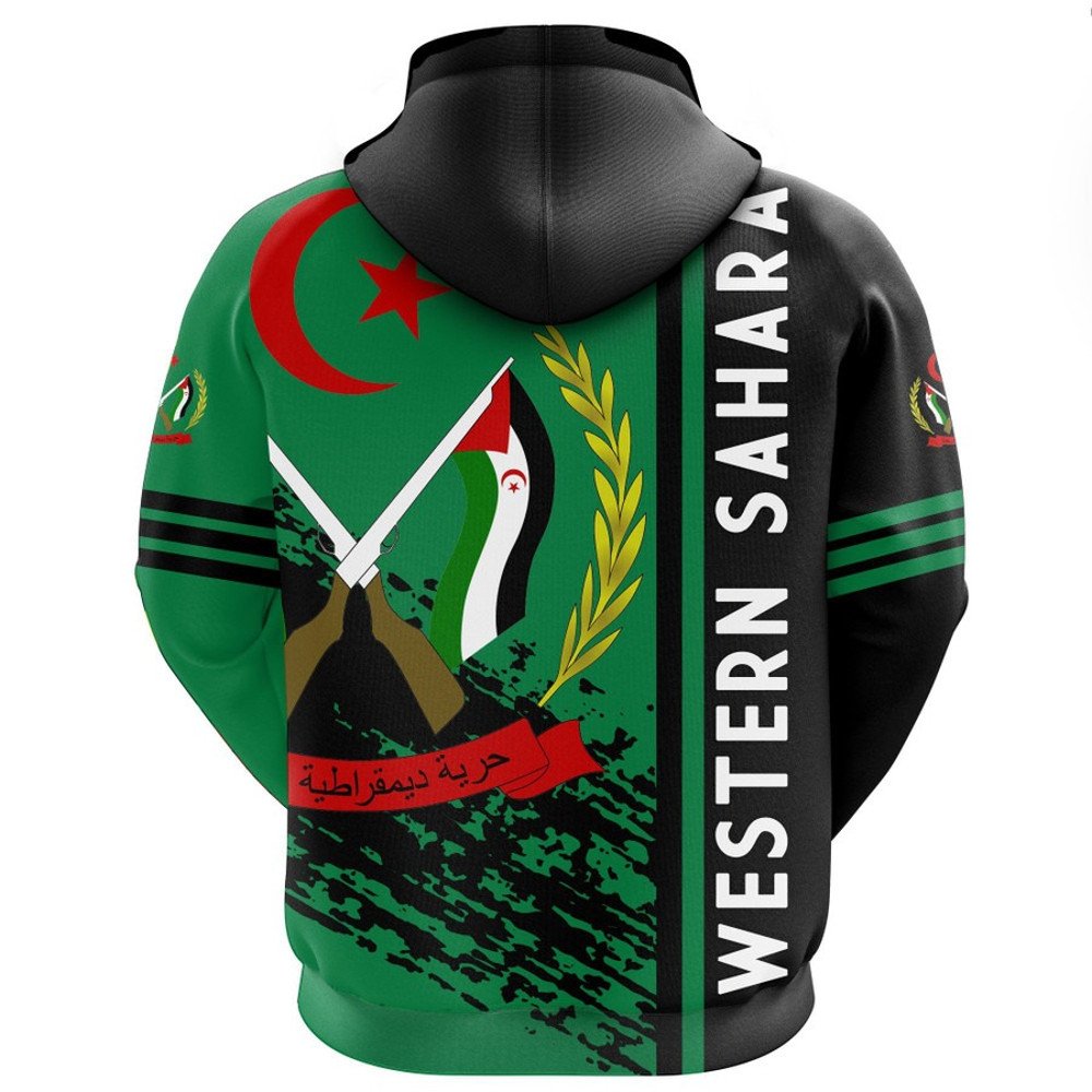 Western Sahara Quarter Style Hoodie, African Hoodie For Men Women