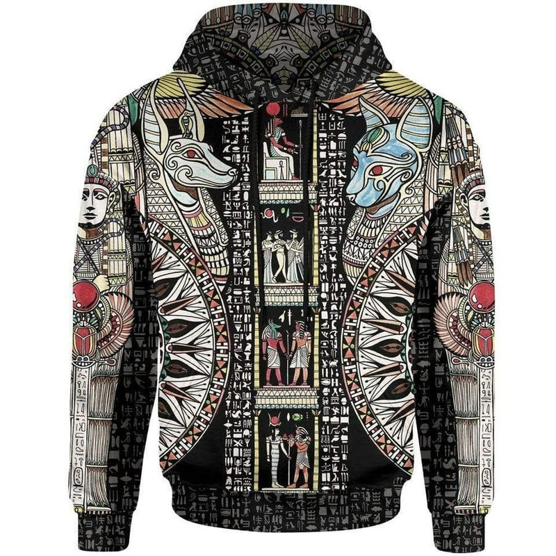 Anubis And Bastet Egyptian Hoodie, African Hoodie For Men Women