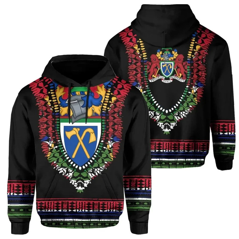 Gambia Dashiki Style Hoodie, African Hoodie For Men Women