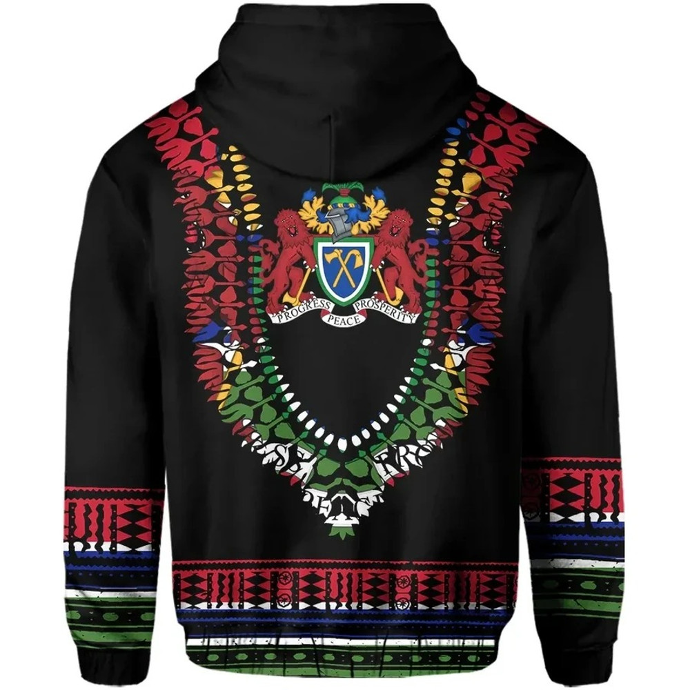 Gambia Dashiki Style Hoodie, African Hoodie For Men Women
