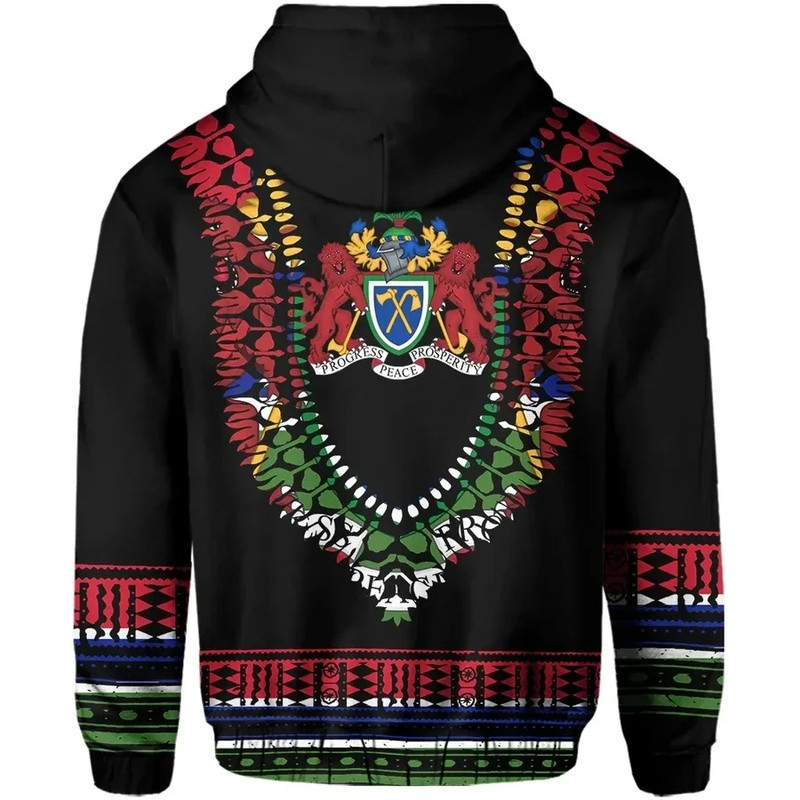 Gambia Dashiki Style Hoodie, African Hoodie For Men Women