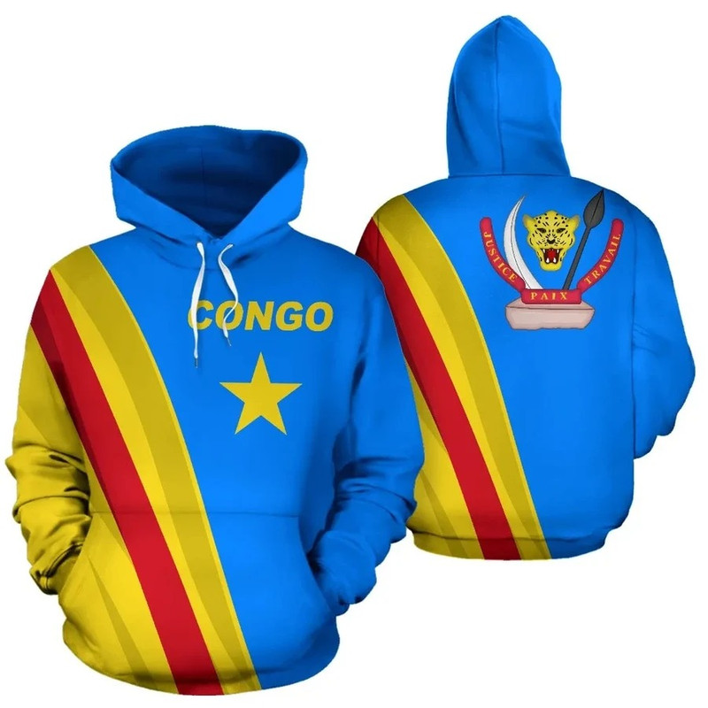 Congo Hoodie, African Hoodie For Men Women
