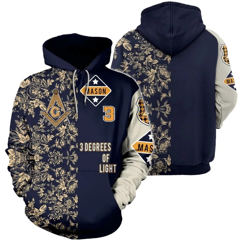 Flower Freemasonry Hoodie, African Hoodie For Men Women