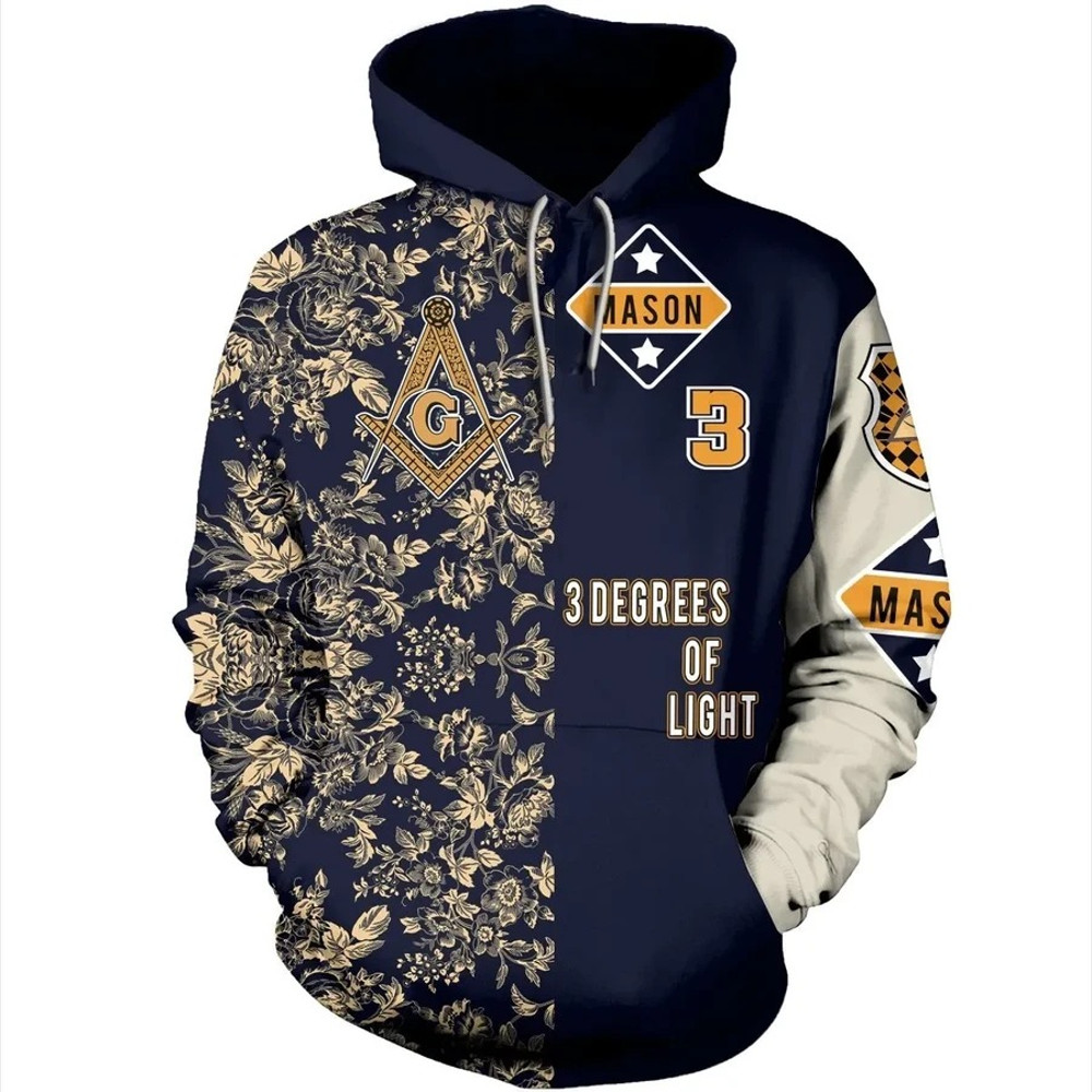 Flower Freemasonry Hoodie, African Hoodie For Men Women