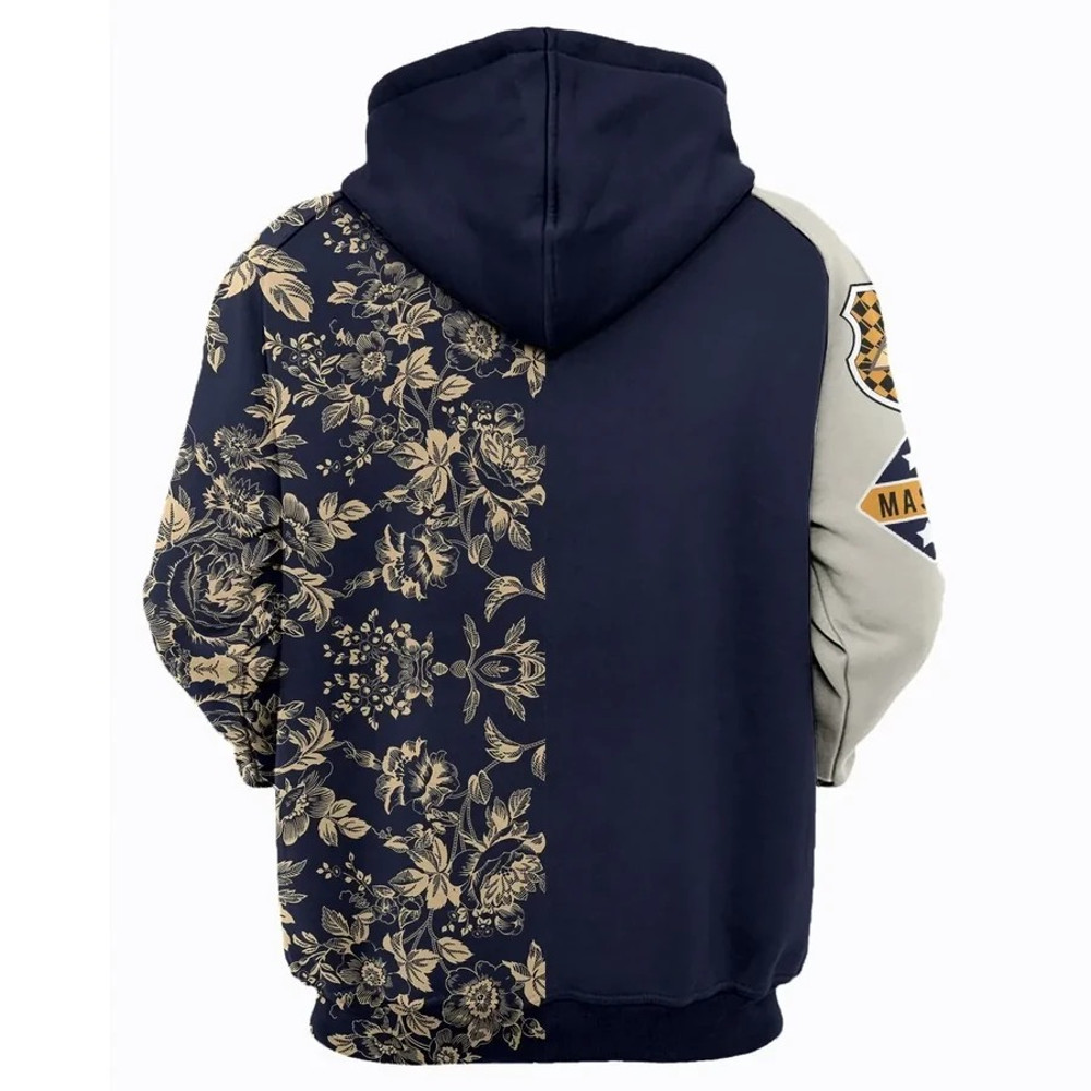 Flower Freemasonry Hoodie, African Hoodie For Men Women