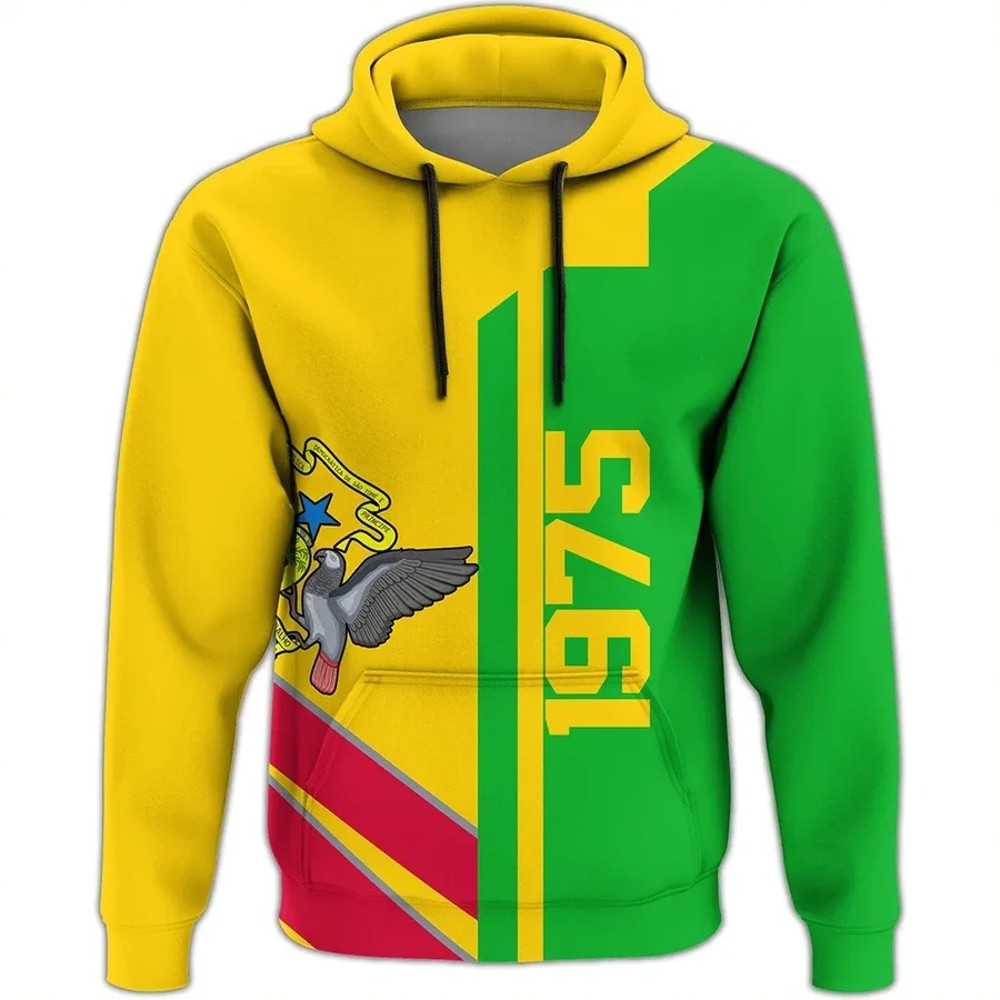 Sao Tome And Principe Half Concept Hoodie, African Hoodie For Men Women