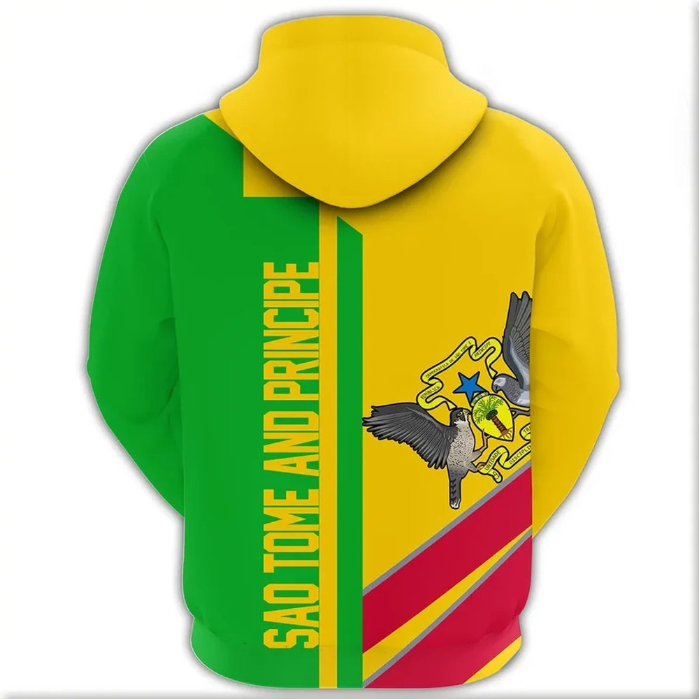 Sao Tome And Principe Half Concept Hoodie, African Hoodie For Men Women