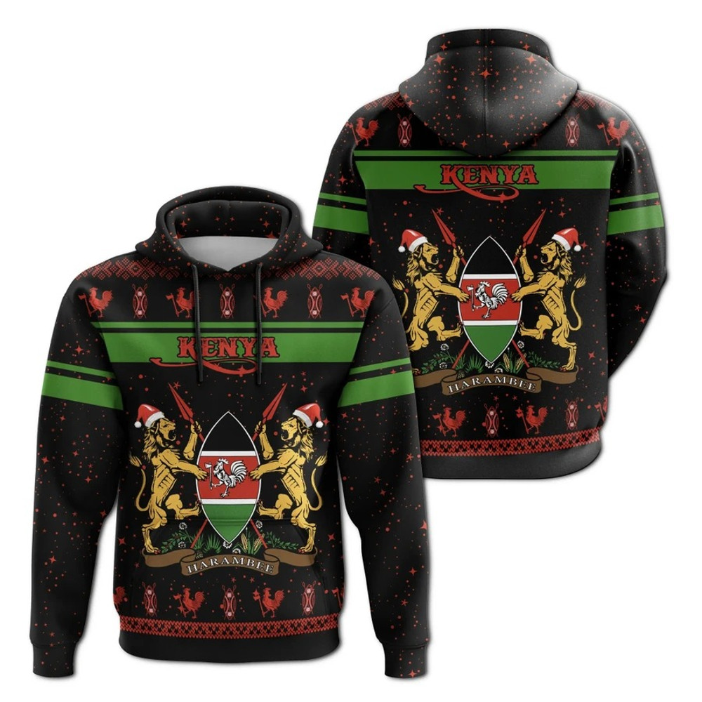 Kenya Christmas Hoodie, African Hoodie For Men Women