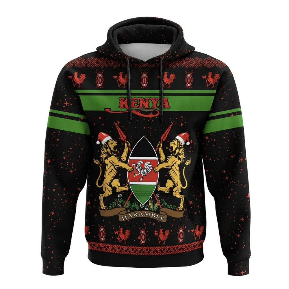 Kenya Christmas Hoodie, African Hoodie For Men Women